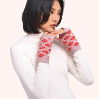 Powder Roxy Wrist Warmers Rose and Tangerine Mix