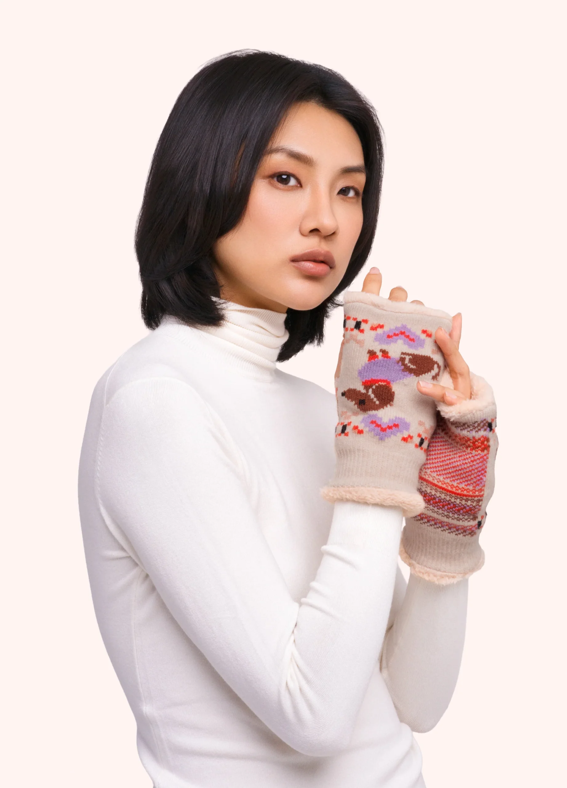 Powder at Gifted Boston Spa - Sausage Dog Wrist Warmers Cream mix