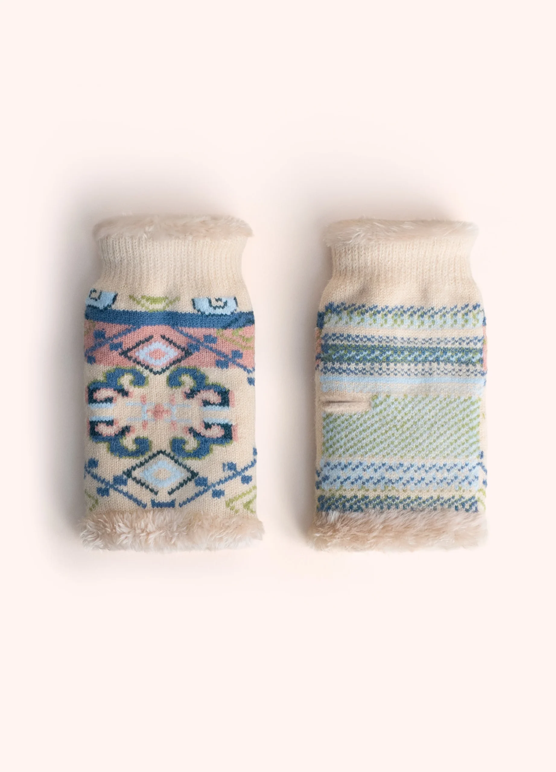 Powder Scandy Cosy Wrist Warmers Cream - Image 2