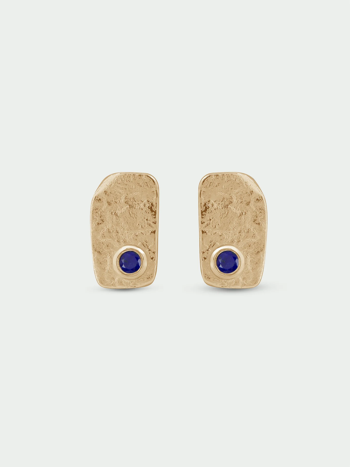 Tutti & Co Birthstone SEPTEMBER Lapis Organic Earring Gold EA870G - Image 3