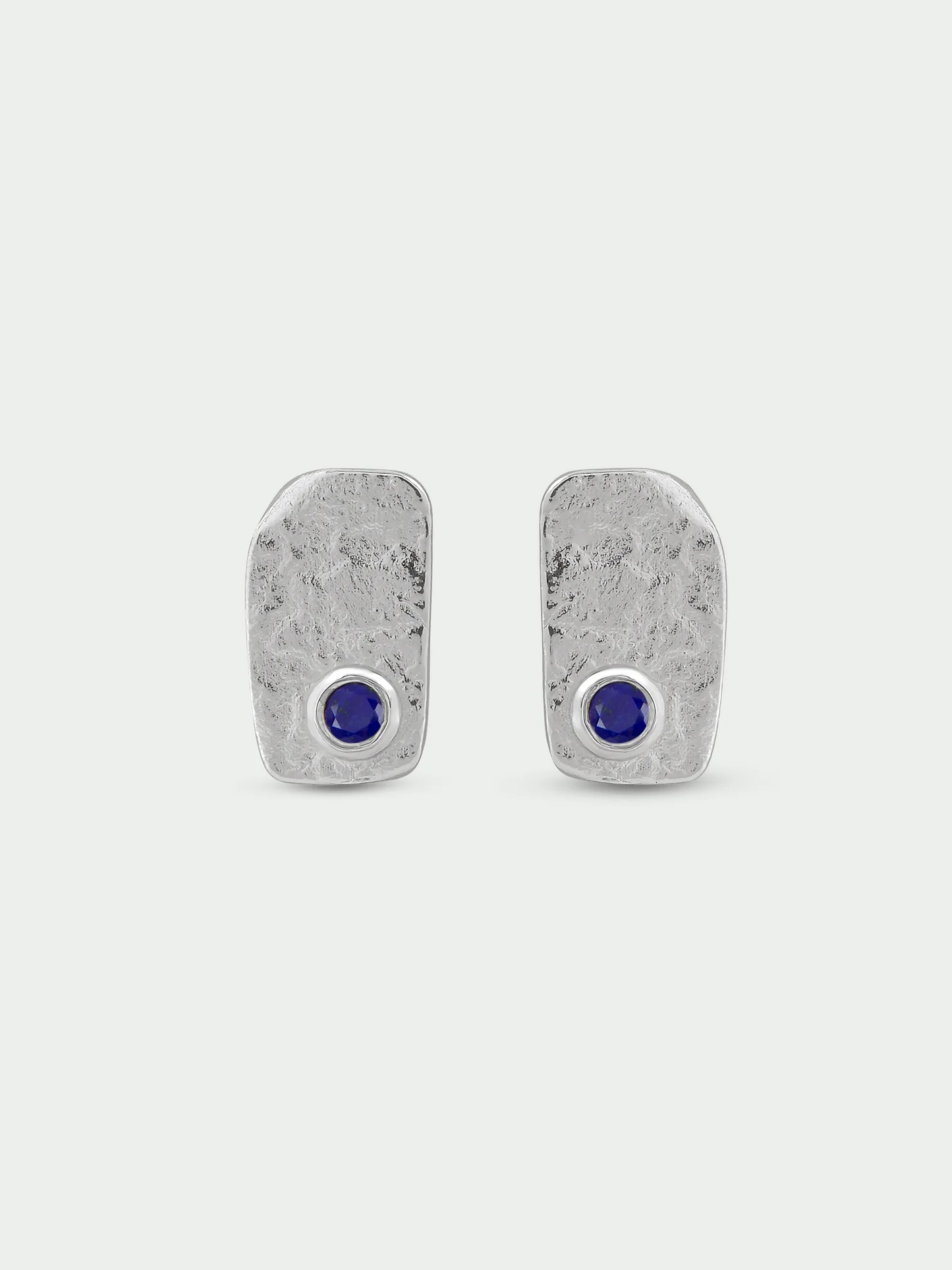Tutti & Co Birthstone SEPTEMBER Lapis Organic Earring Silver EA870S - Image 2