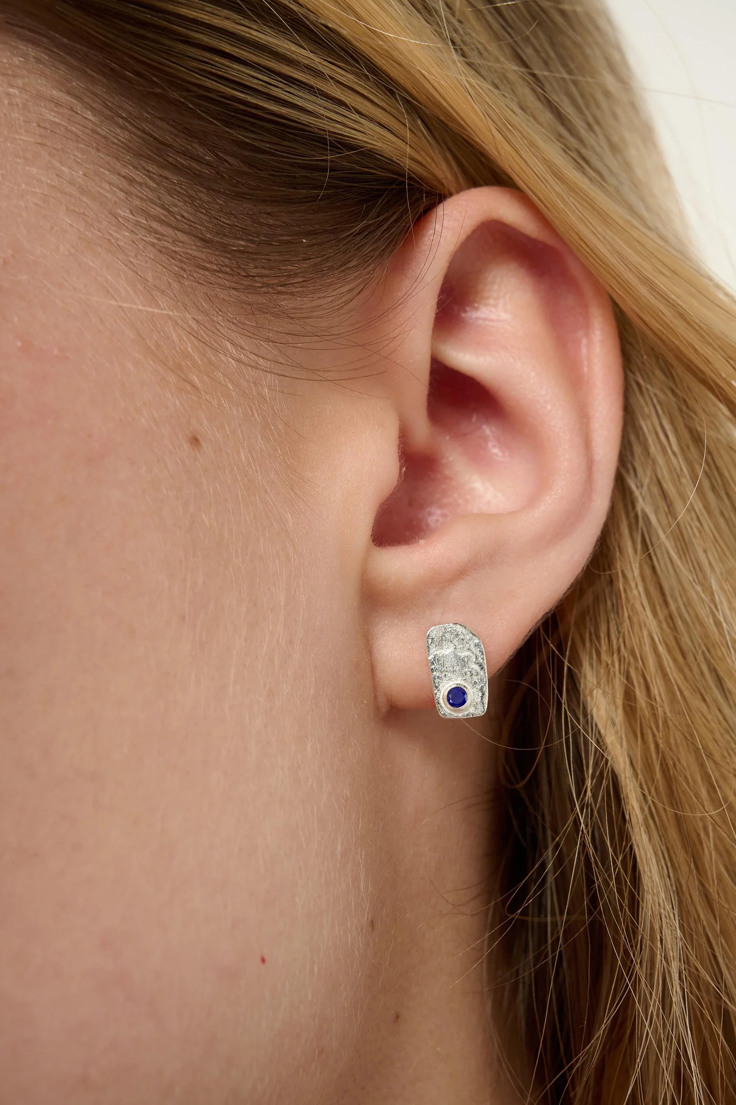 Tutti & Co Birthstone SEPTEMBER Lapis Organic Earring Silver EA870S