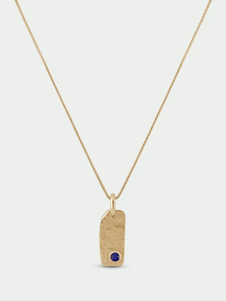 Tutti & Co Birthstone SEPTEMBER Lapis Necklace Gold NE870G