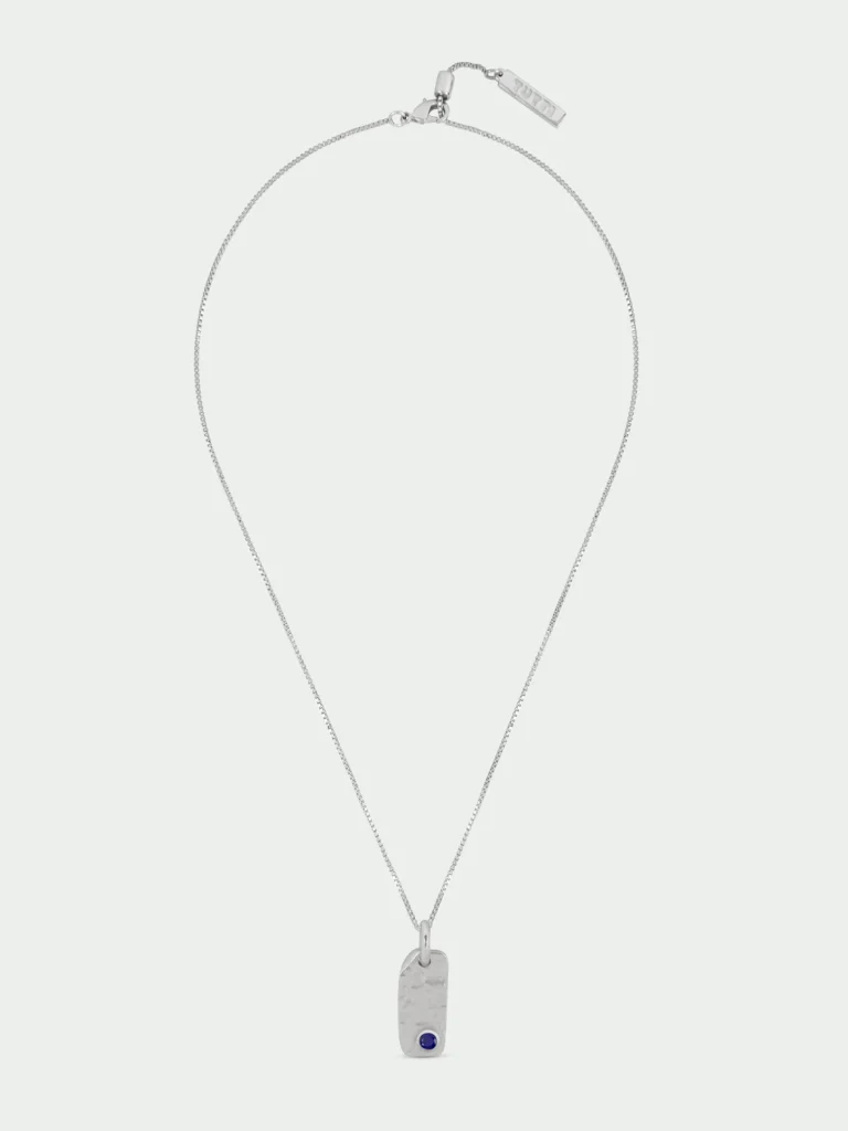 Tutti & Co Birthstone SEPTEMBER Lapis Necklace Silver NE870S