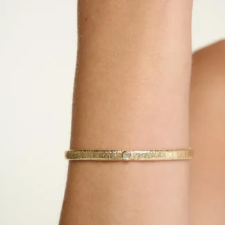Tutti & Co Birthstone Bangle Moonstone Gold BR791G