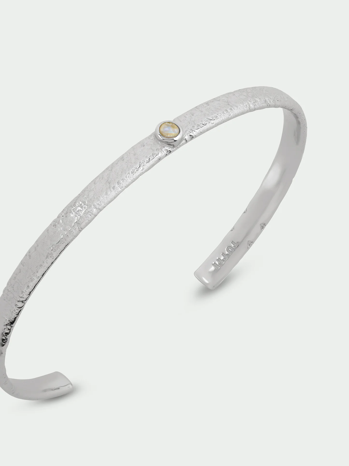 Tutti & Co Birthstone Moonstone Bangle Silver BR791S - Image 2