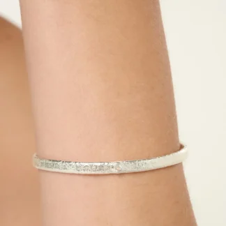 Tutti & Co Birthstone Moonstone Bangle Silver BR791S