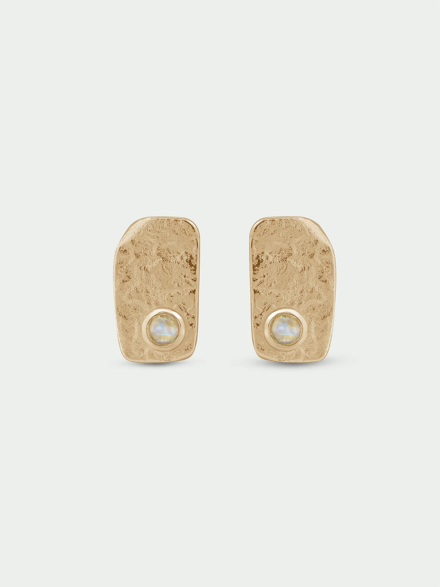 Tutti & Co Birthstone OCTOBER Moonstone Organic Earring Gold EA833G - Image 2