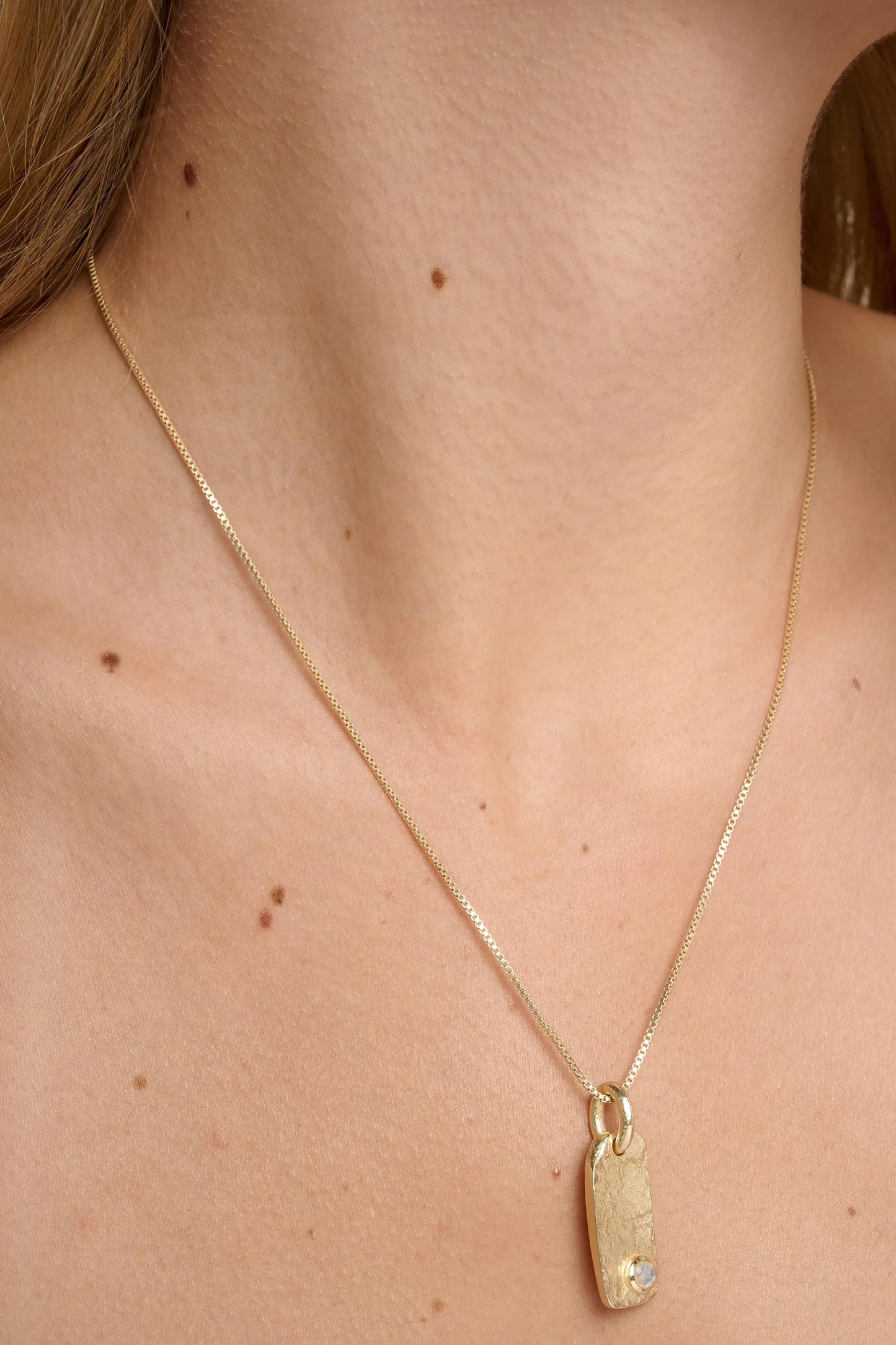 Tutti at Gifted Boston Spa - Birthstone Organic Necklace Moonstone NE871G
