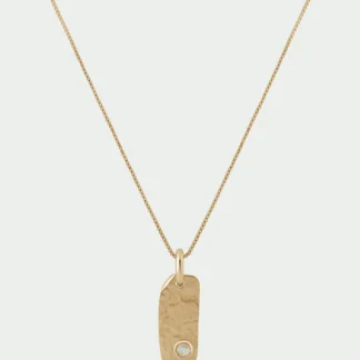 Tutti & Co Birthstone OCTOBER Moonstone Necklace Gold NE871G