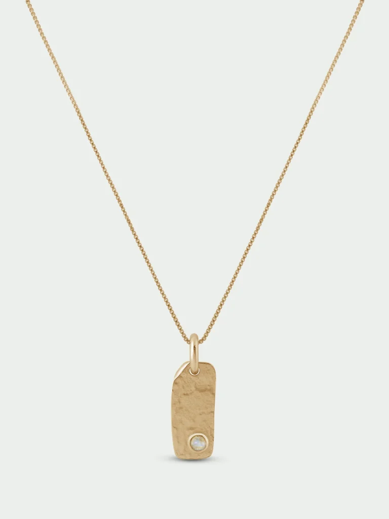 Tutti & Co Birthstone OCTOBER Moonstone Necklace Gold NE871G