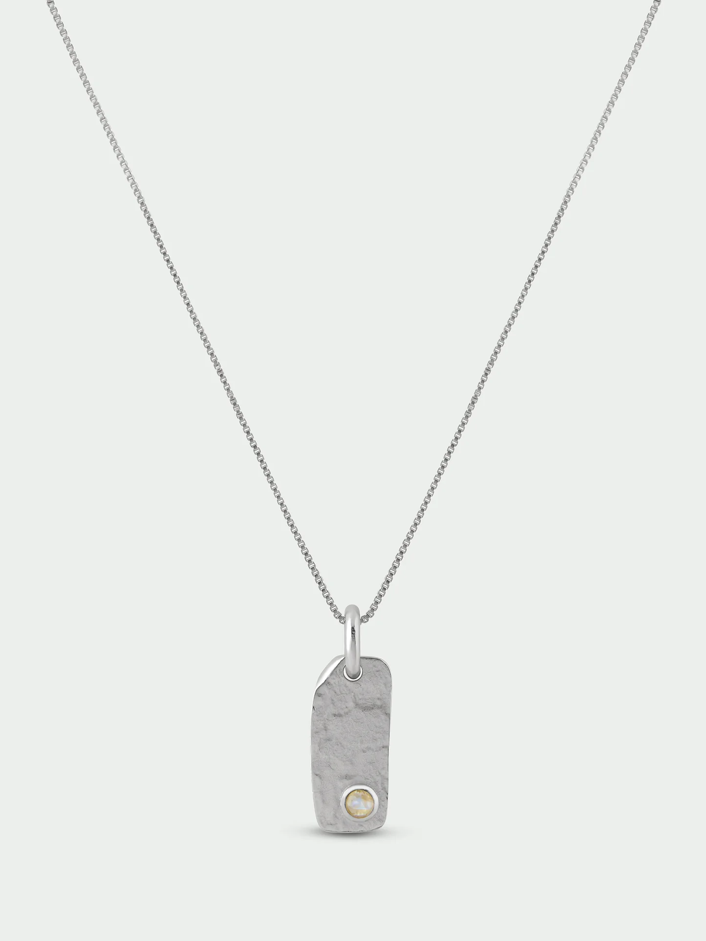 Tutti & Co Birthstone OCTOBER Moonstone Necklace Silver NE871S