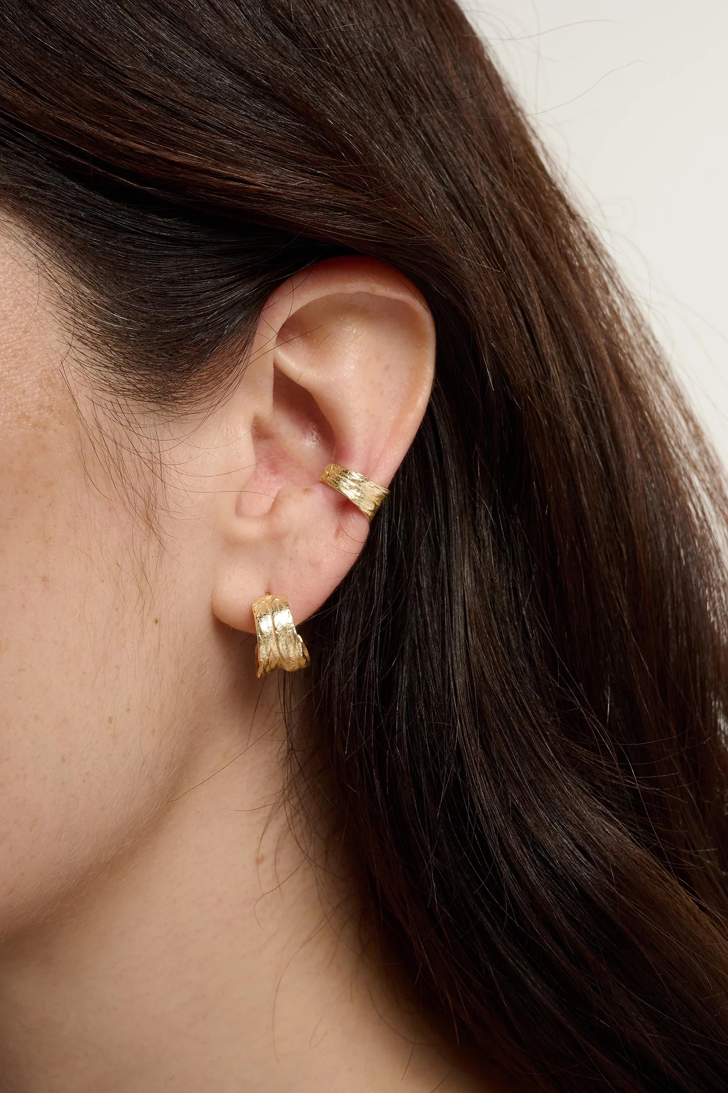 Tutti & Co Fold Earrings Gold EA787G - Image 5