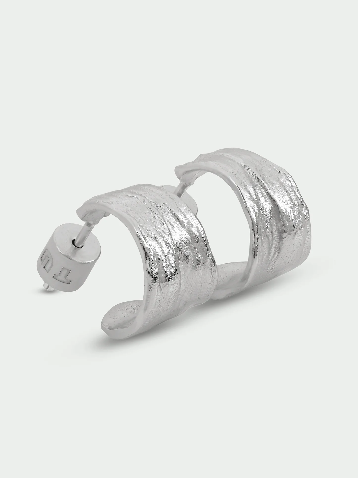 Tutti & Co Fold Earrings Silver EA787S - Image 2