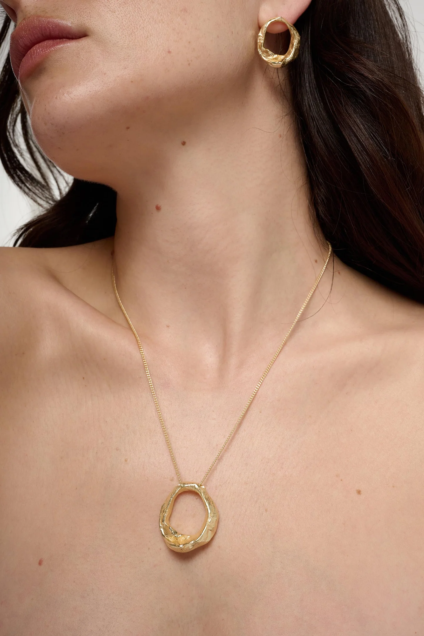 Tutti & Co Forge Necklace Gold NE824G