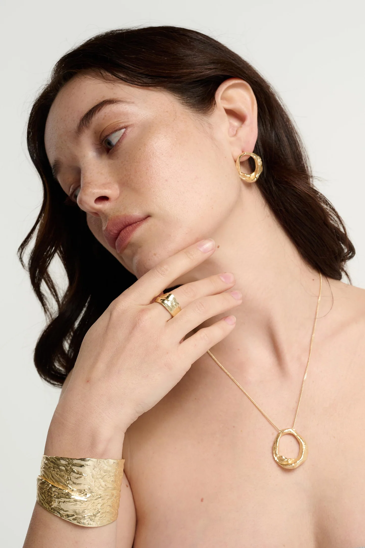 Tutti & Co Forge Necklace Gold NE824G - Image 6