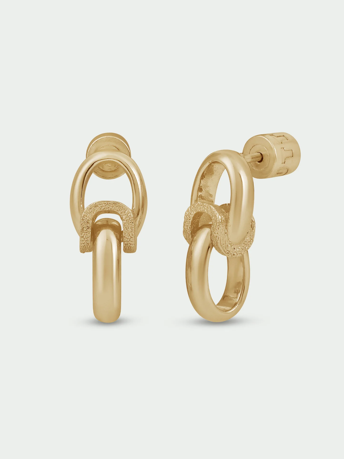 Tutti & Co Scope Earrings Gold EA792G - Image 3