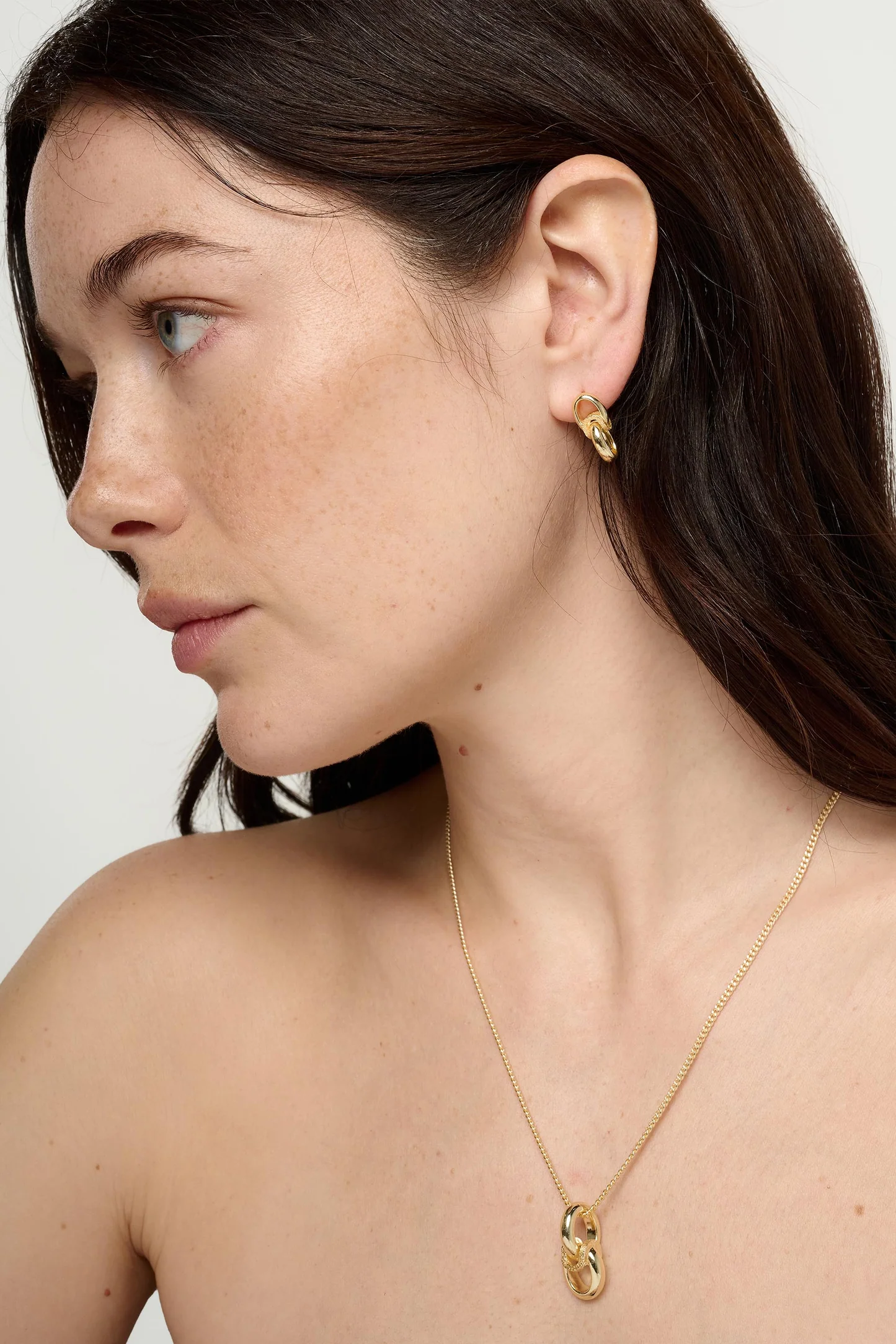 Tutti & Co Scope Earrings Gold EA792G - Image 4