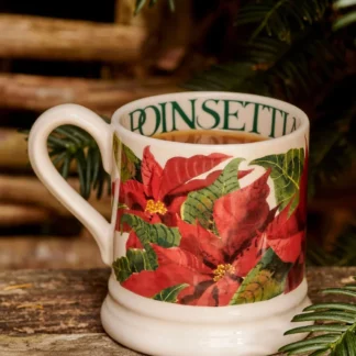 Emma Bridgewater at Gifted Boston Spa - Poinsettia 1/2 Pint Mug