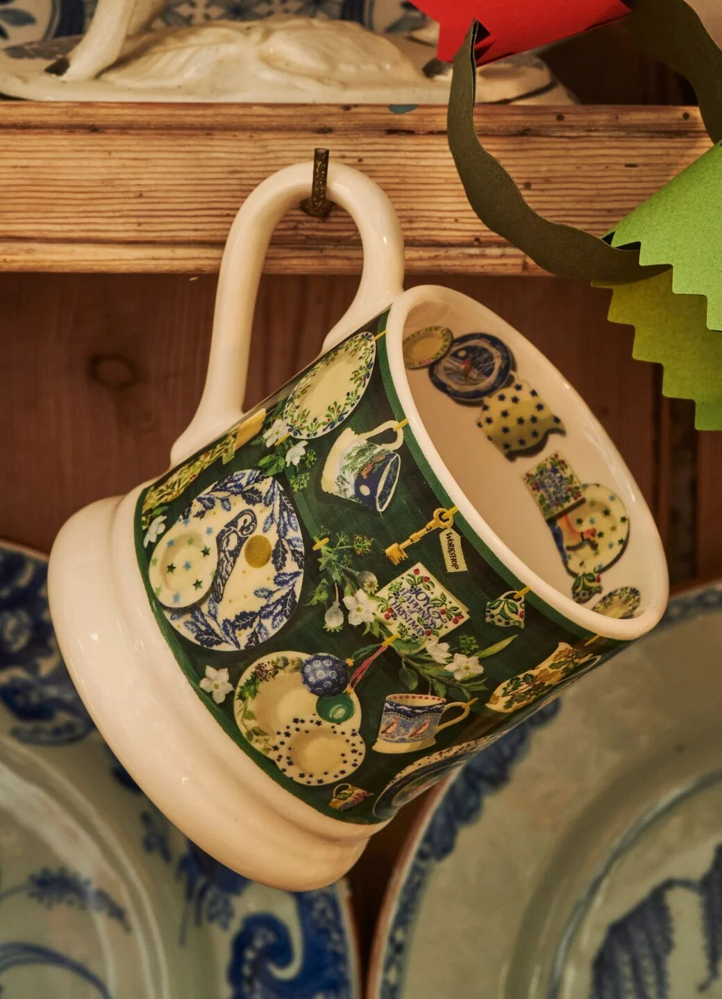 Emma Bridgewater at Gifted Boston Spa - Green Christmas Dresser 1/2 Pint Mug