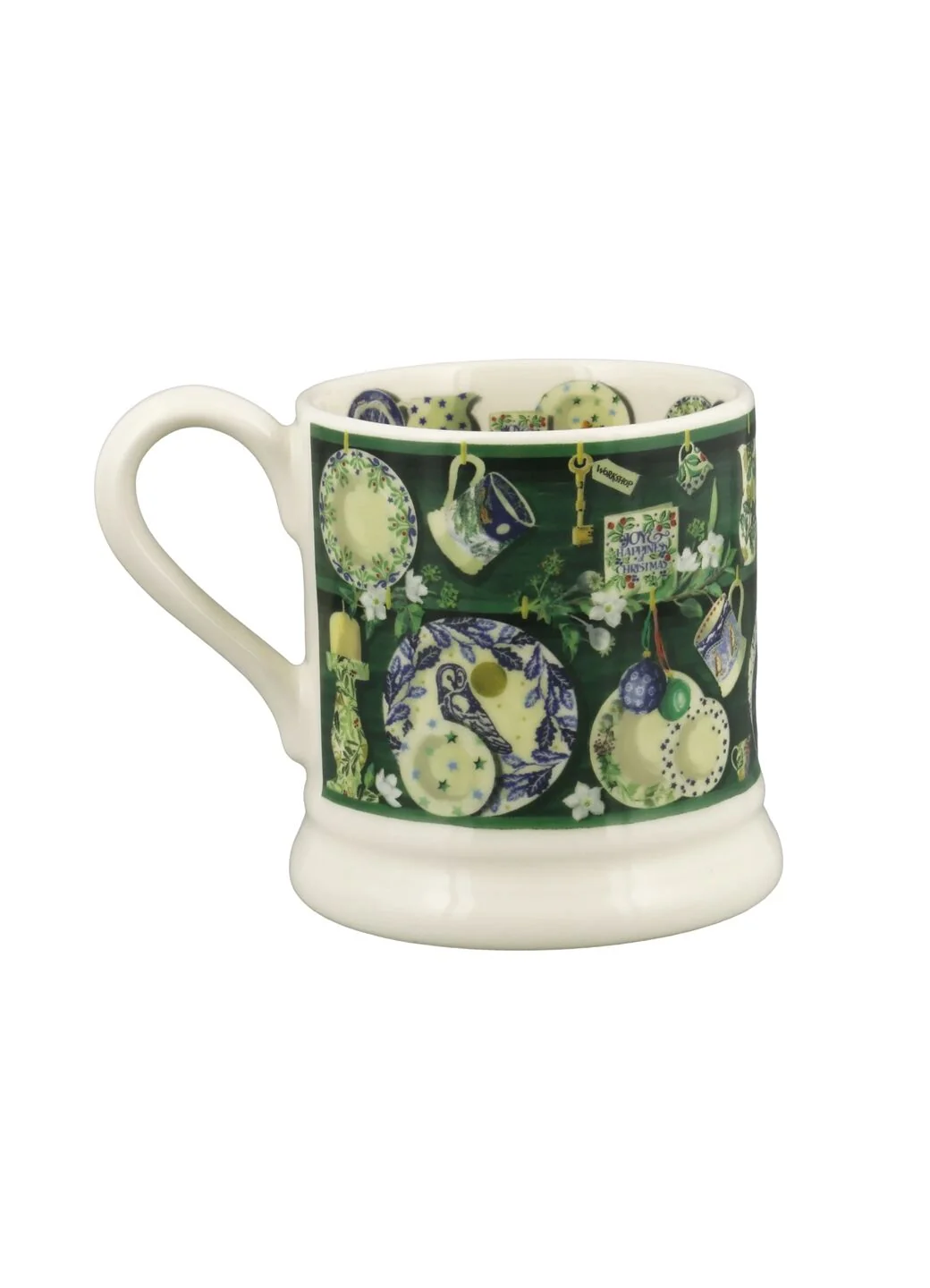 Emma Bridgewater Green Christmas Dresser 1/2 Pint Mug - Image 3