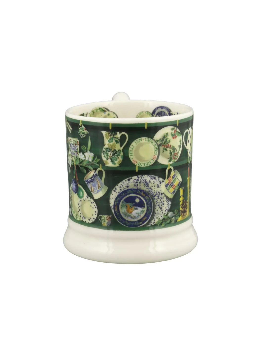 Emma Bridgewater Green Christmas Dresser 1/2 Pint Mug - Image 4