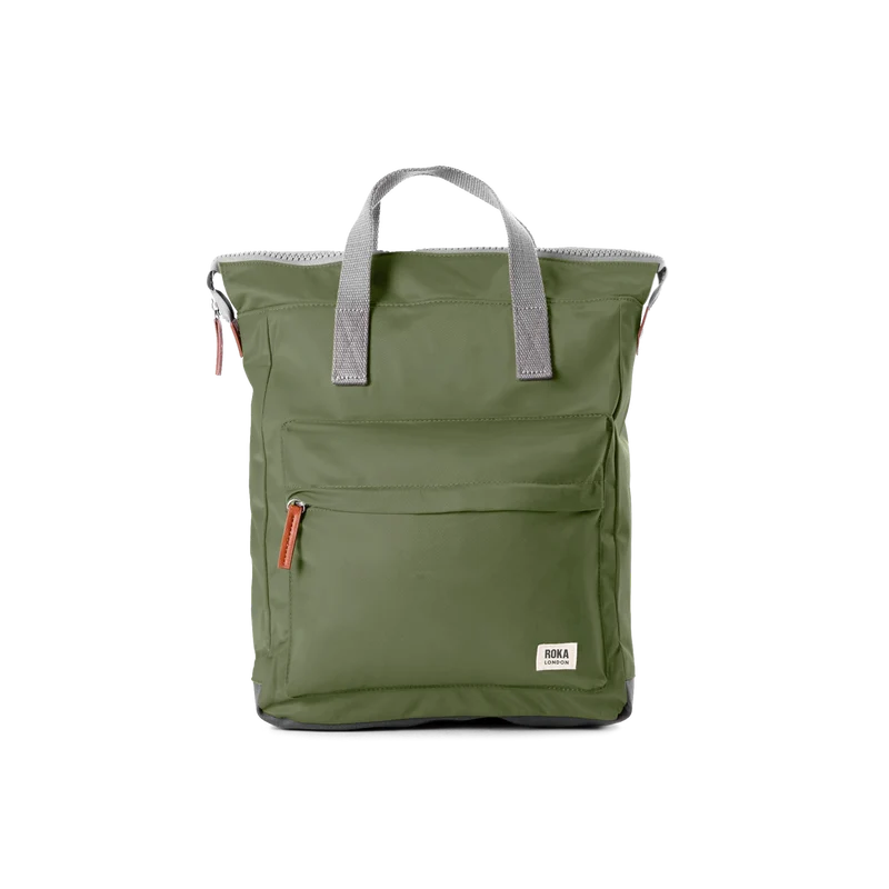 Roka Bantry B Recycled Nylon Backpack Medium in Avocado - Image 2