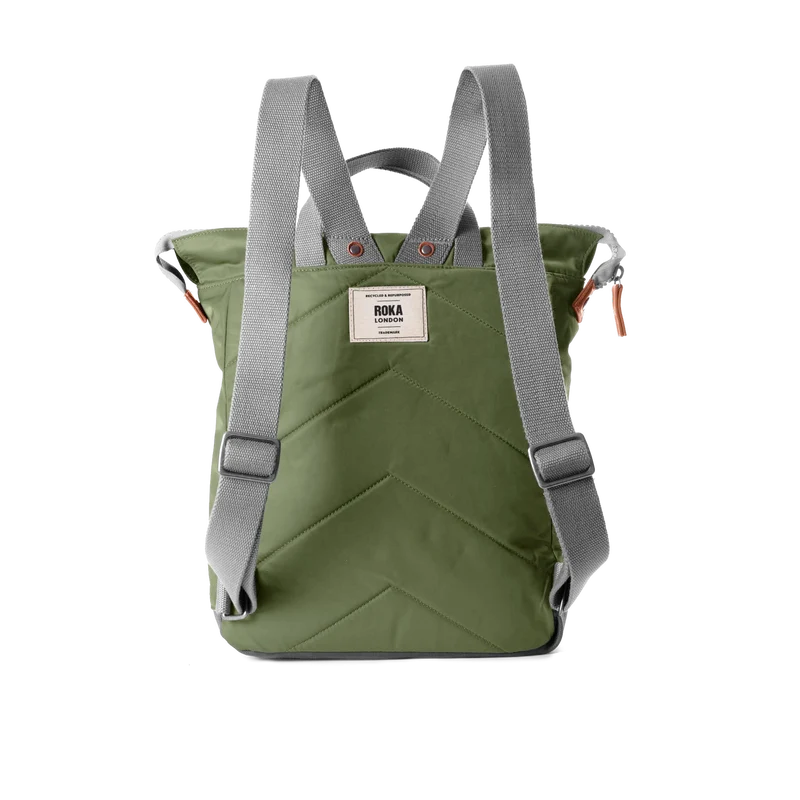 Roka Bantry B Recycled Nylon Backpack Medium in Avocado - Image 3