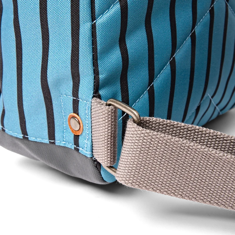 Roka Bantry B Recycled Canvas Backpack Small in Blue Stripe - Image 6